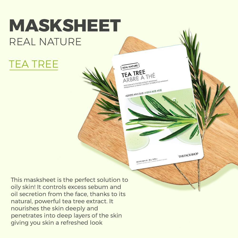 The Face Shop Real Nature Mask Sheet Tea Tree - 20g