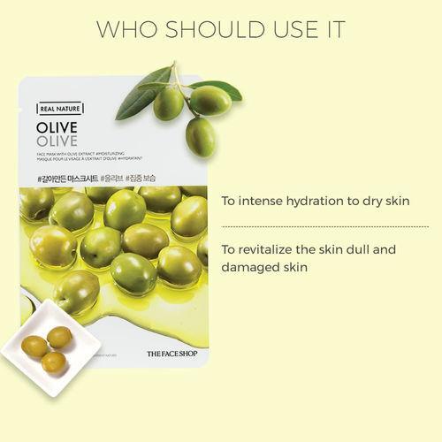 The Face Shop Real Nature Mask Sheet Olive - 20g