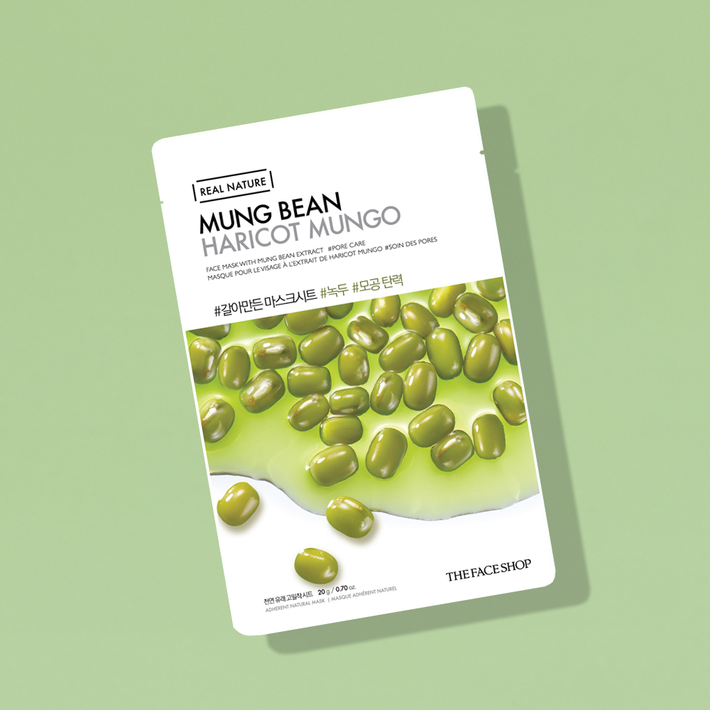 The Face Shop Real Nature Mask Sheet Mung Bean - 20g