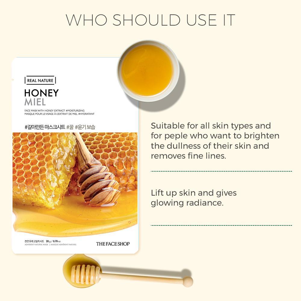 The Face Shop Real Nature Mask Sheet Honey - 20g