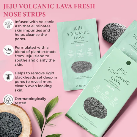 The Face Shop Jeju Volcanic Lava Fresh Nose Strips (7 strips)