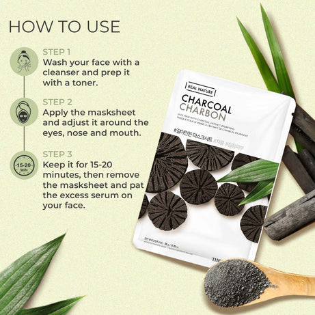 THE FACE SHOP Real Nature Mask Sheet Charcoal - 20g