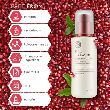 The Face Shop Pomegranate & Collagen Volume Lifting Serum - 80ml