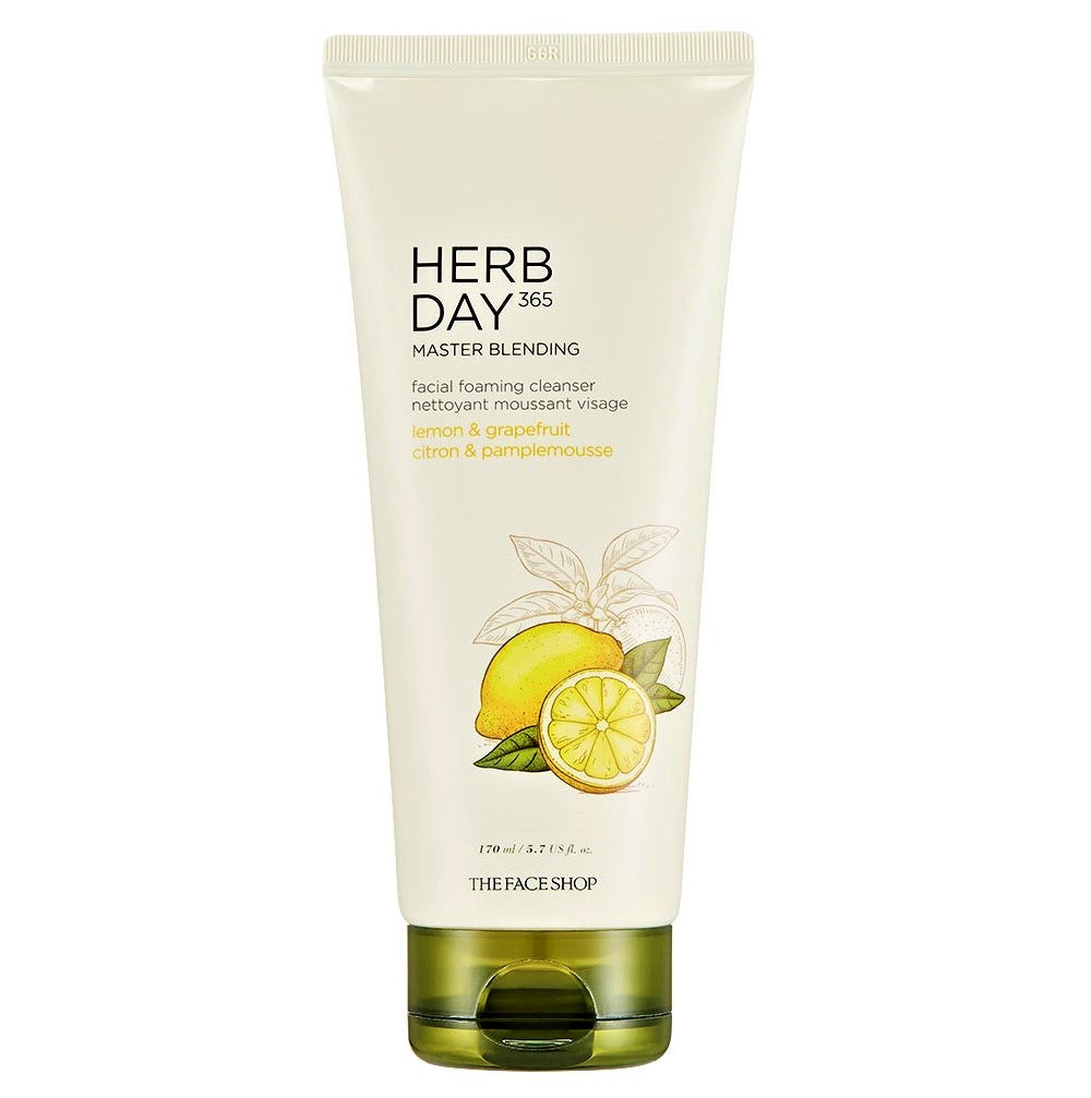 The Face Shop Herb Day 365 Foaming Cleanser Lemon & Grapefruit - 170ml