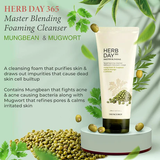 Herb Day 365 Facial Foaming Cleanser Mung bean & Mug wort - 170 ml