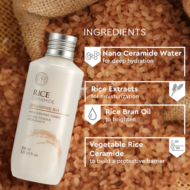 The Face Shop Rice Ceramide Moisturizing Toner - 150ml